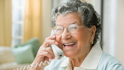 Older woman enjoying a chat on the phone